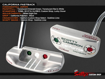 Poignée (grip) De Putter Scotty Cameron Custom Shop 2012 - Modèle Pistoleto Peel Out Violet