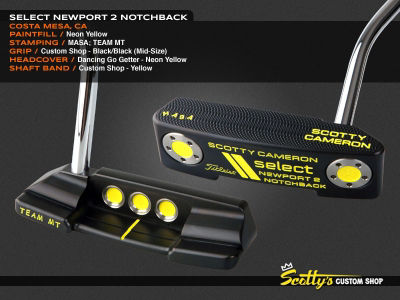 Poignée De Putter Scotty Cameron Custom Shop - Paddle Noir/Rouge - Taille Midsize - Neuve