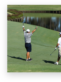 Golfer on course