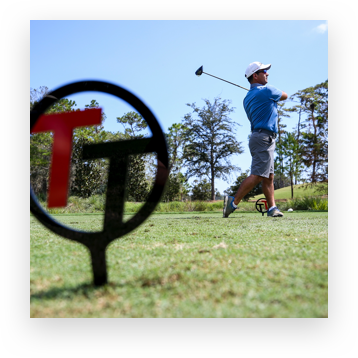 TT logo on golf course