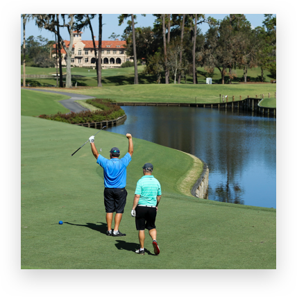 Golfers on golf course