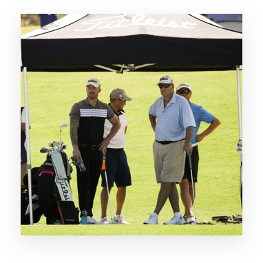 Golfers on course