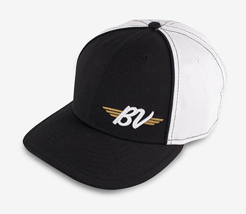 BV Wings Flat Bill Cap - Black/White