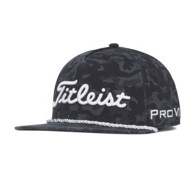 Black Camo Tour Cotton Rope Flat Bill Titleist Golf Hat