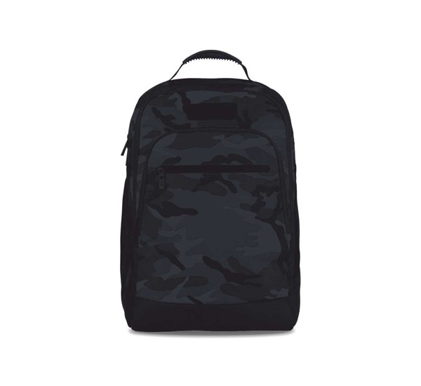 black camo backpack front