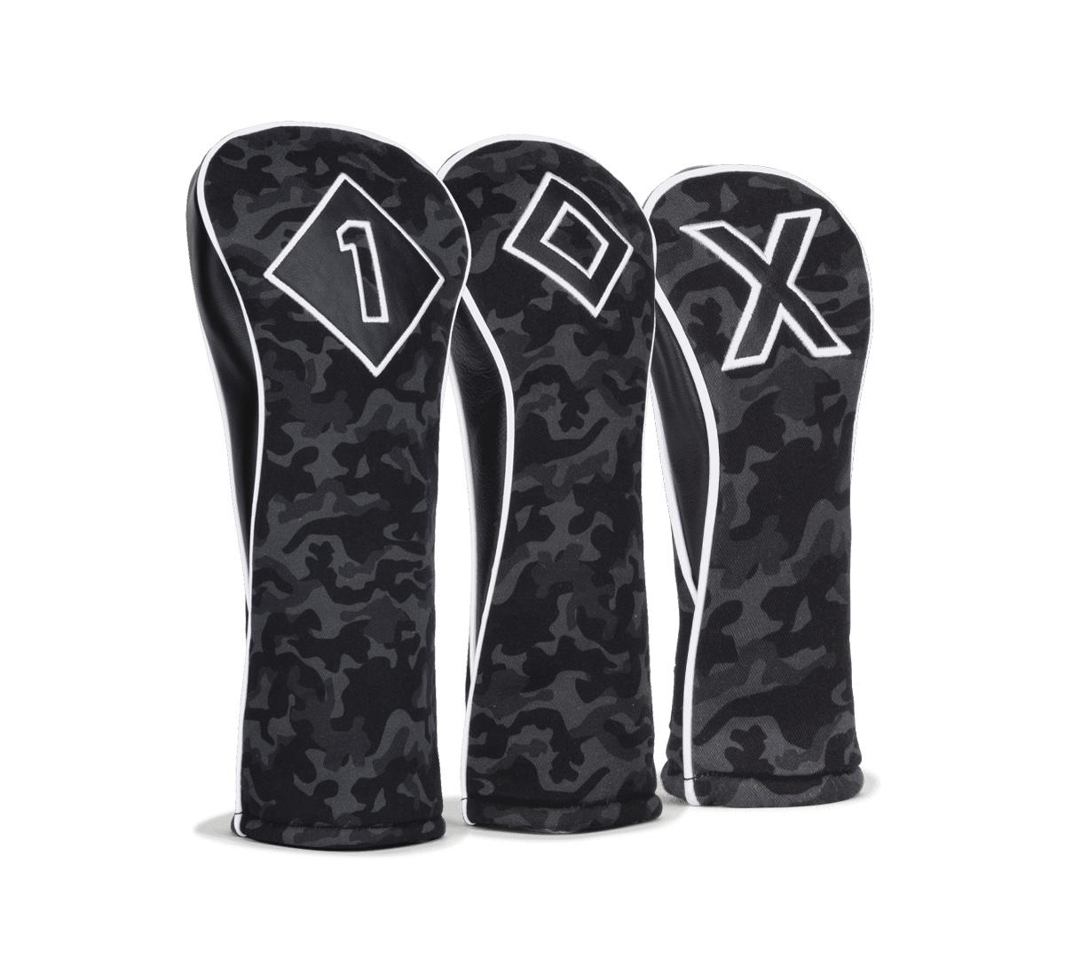 Black Camo Leather & Cotton Twill Headcover | Titleist Black Camo Leather & Cotton Twill Headcover | Titleist