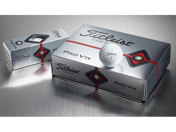 Titleist Pro V1<span>x</span> Golf Ball with box of dozen golf balls and sleeve of 3 golf balls