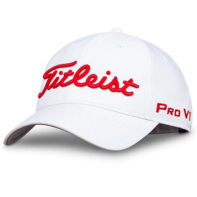 red white and blue titleist hat
