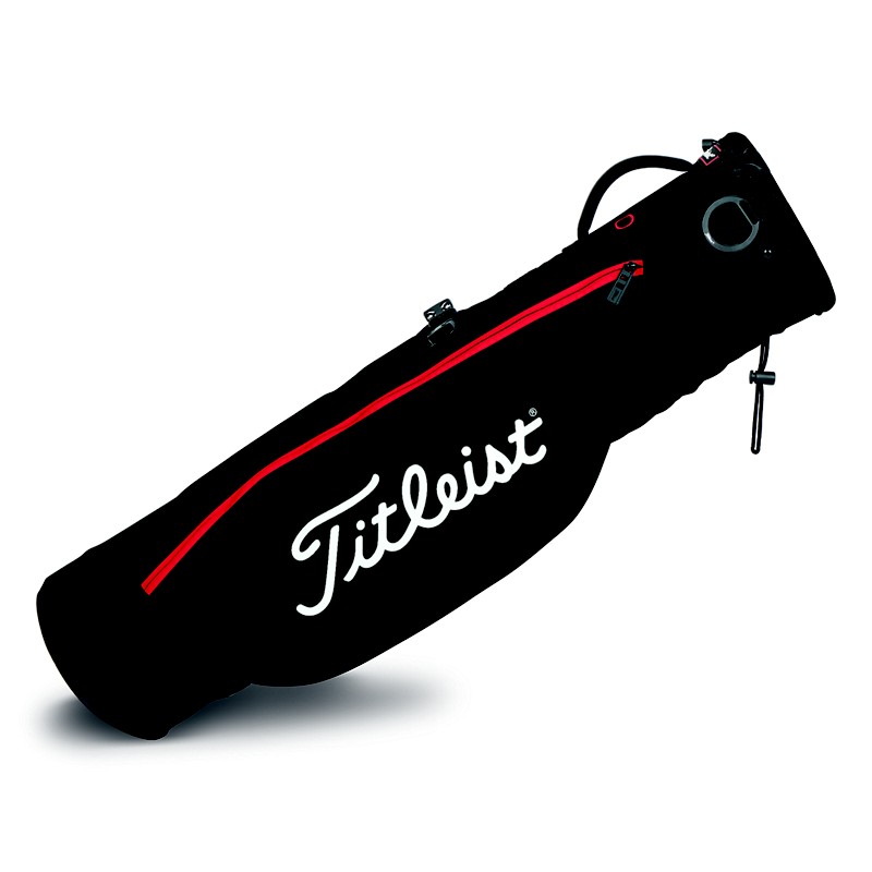 Titleist Sunday Golf Carry Bag - Black/Black/Red