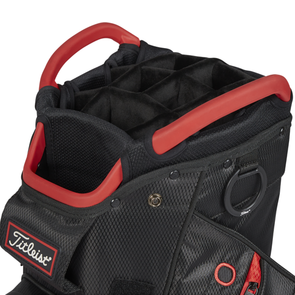 Titleist Stadry 14 Golf Cart Bag - Black/Red Titleist Stadry 14 Golf Cart Bag - Black/Red