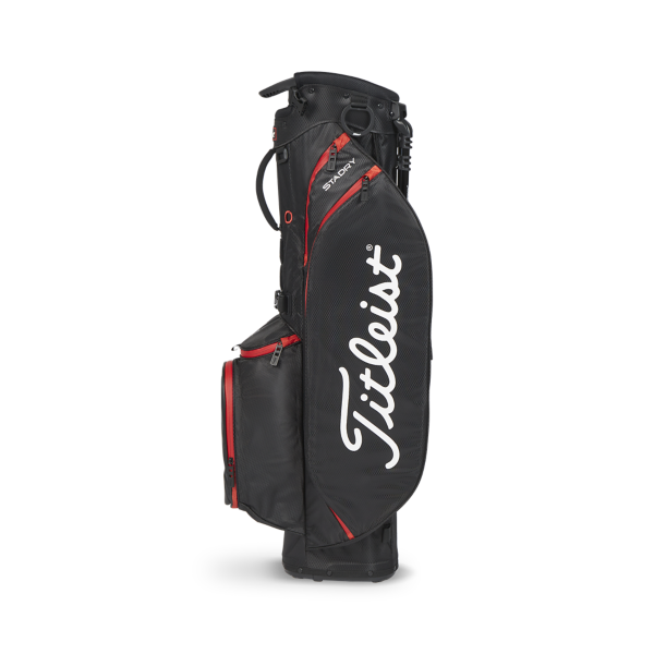 Titleist 2023 Players 4 Stadry Golf Stand Bag - Black/Black/Red Titleist 2023 Players 4 Stadry Golf Stand Bag - Black/Black/Red