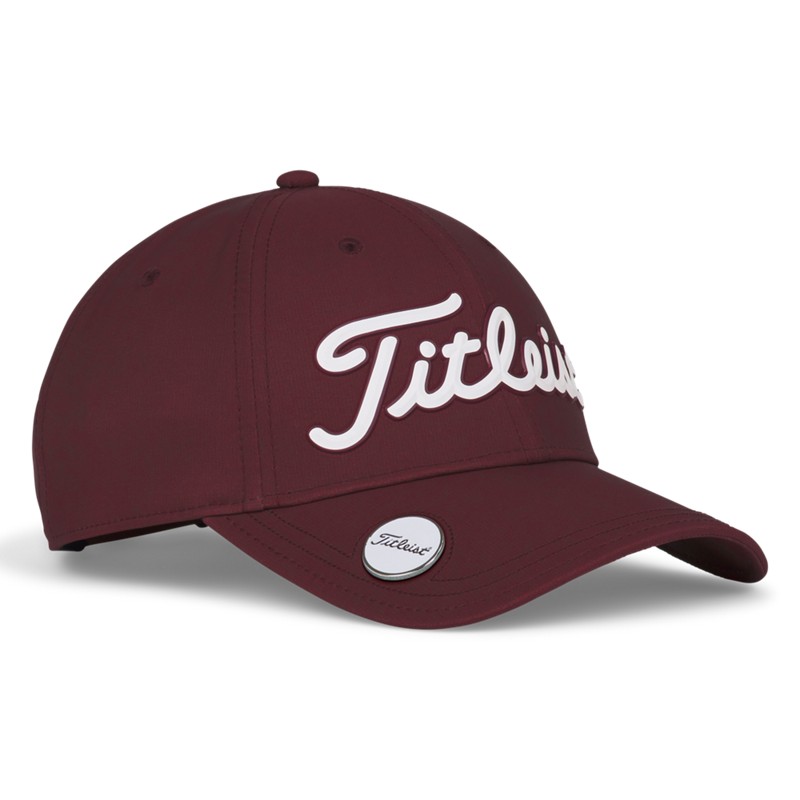 Titleist Players Performance Ball Marker Cap - Burgundy/White Titleist Players Performance Ball Marker Cap - Burgundy/White