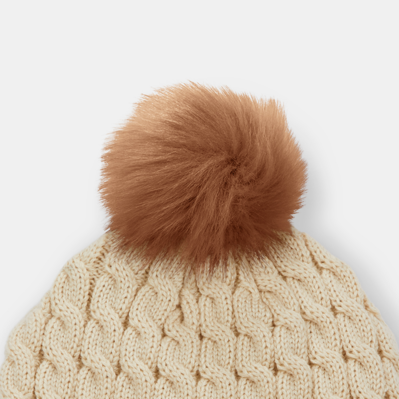 Cable Knit Pom Pom Cap, Golf Beanie Hat