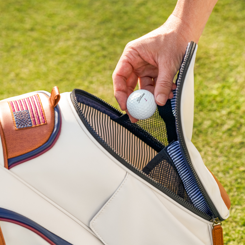 Navy and White Striped Ball Pocket Liner