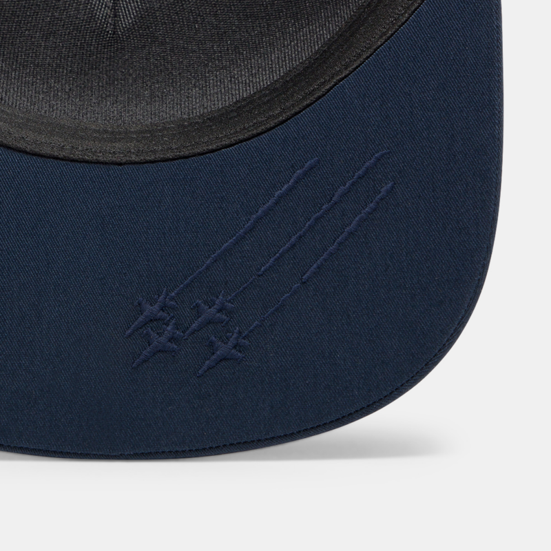Subtle Fighter Jet Embroidery on Bill Underside