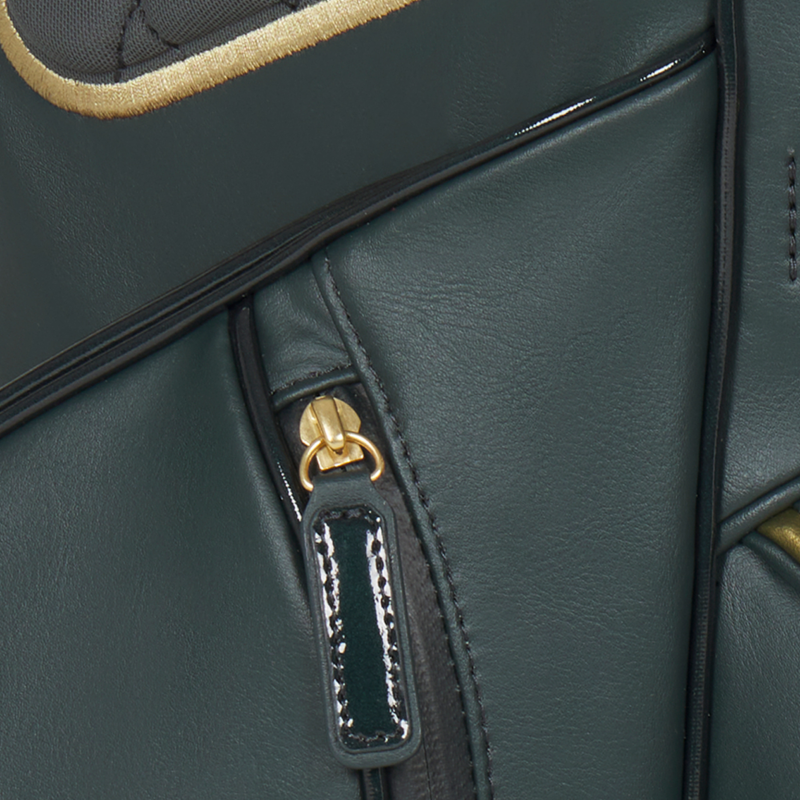 Pine patent PU zip pulls and piping