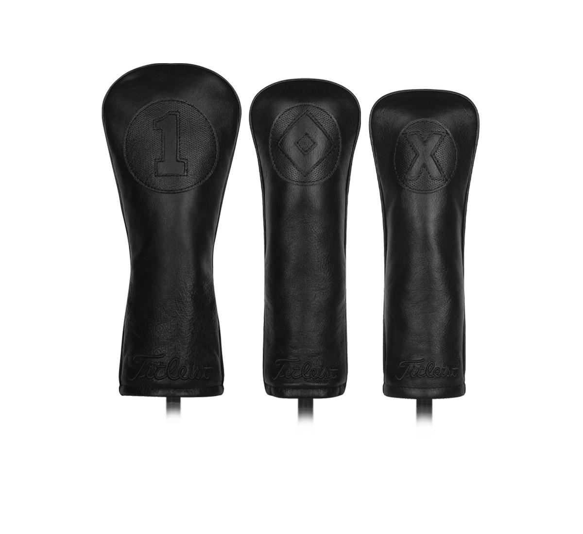 Titleist Black Out Leather Headcovers