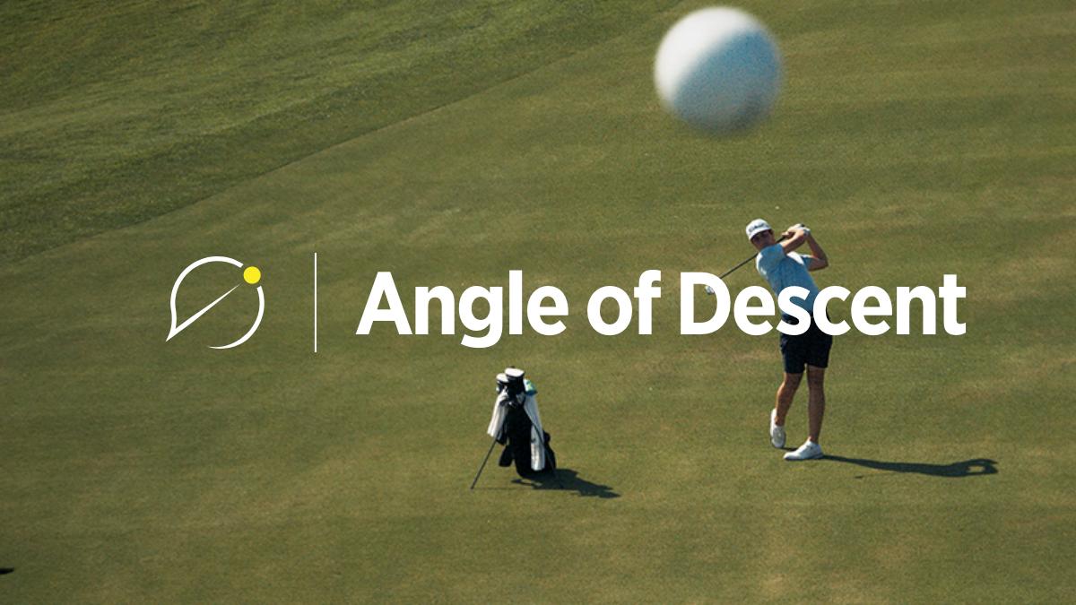 What is golf ball angle of descent?
