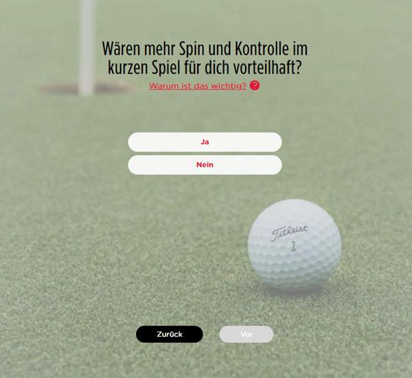Golf Ball Fitting Tool Screenshot