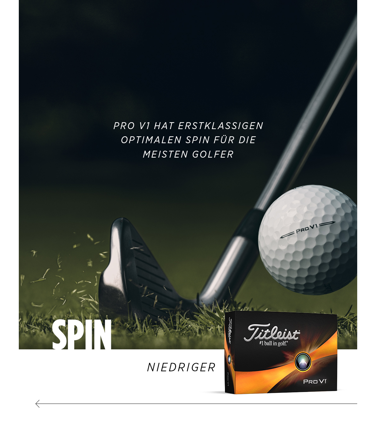 Pro V1 has premium optimal spin for most golfers 