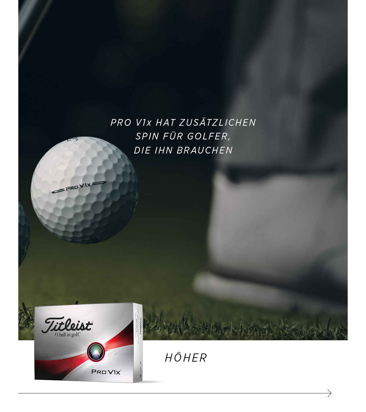 Pro V1<span>x</span> has additional spin for golfers who need it