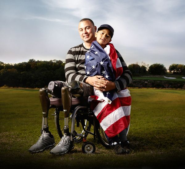 Folds of Honor - Wounded Warrior and Son