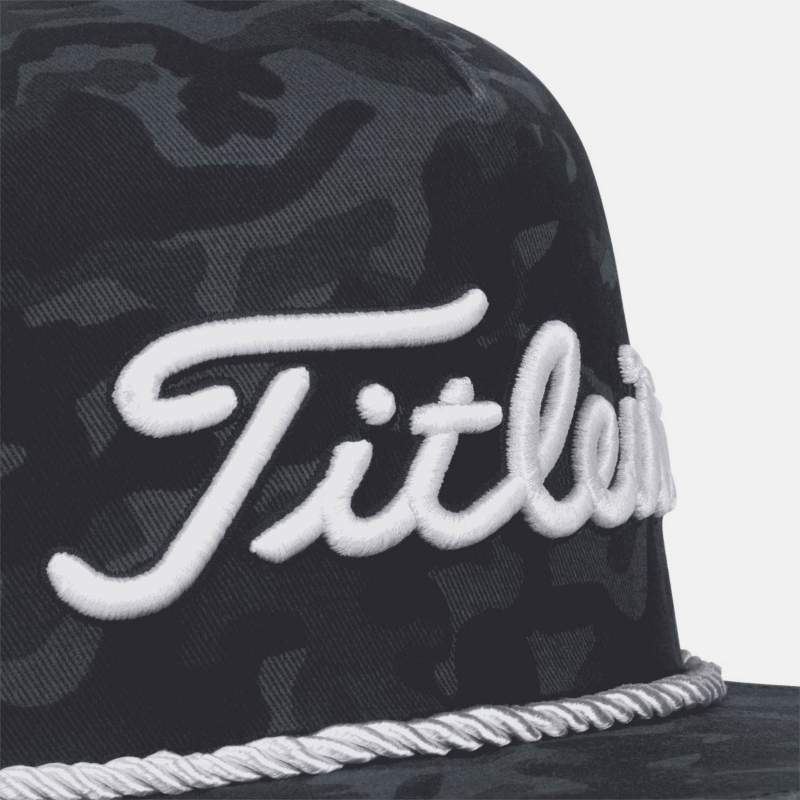 Black Camo Tour Cotton Rope Flat Bill