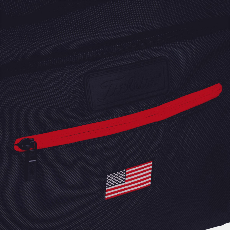 Embroidered USA Flag and Zippered Valuables Pocket