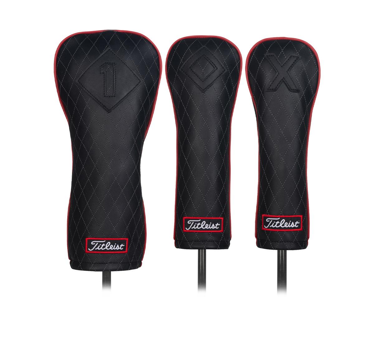 Jet Black Leather Headcovers | Leather Headcovers | Titleist Jet Black Leather Headcovers | Leather Headcovers | Titleist