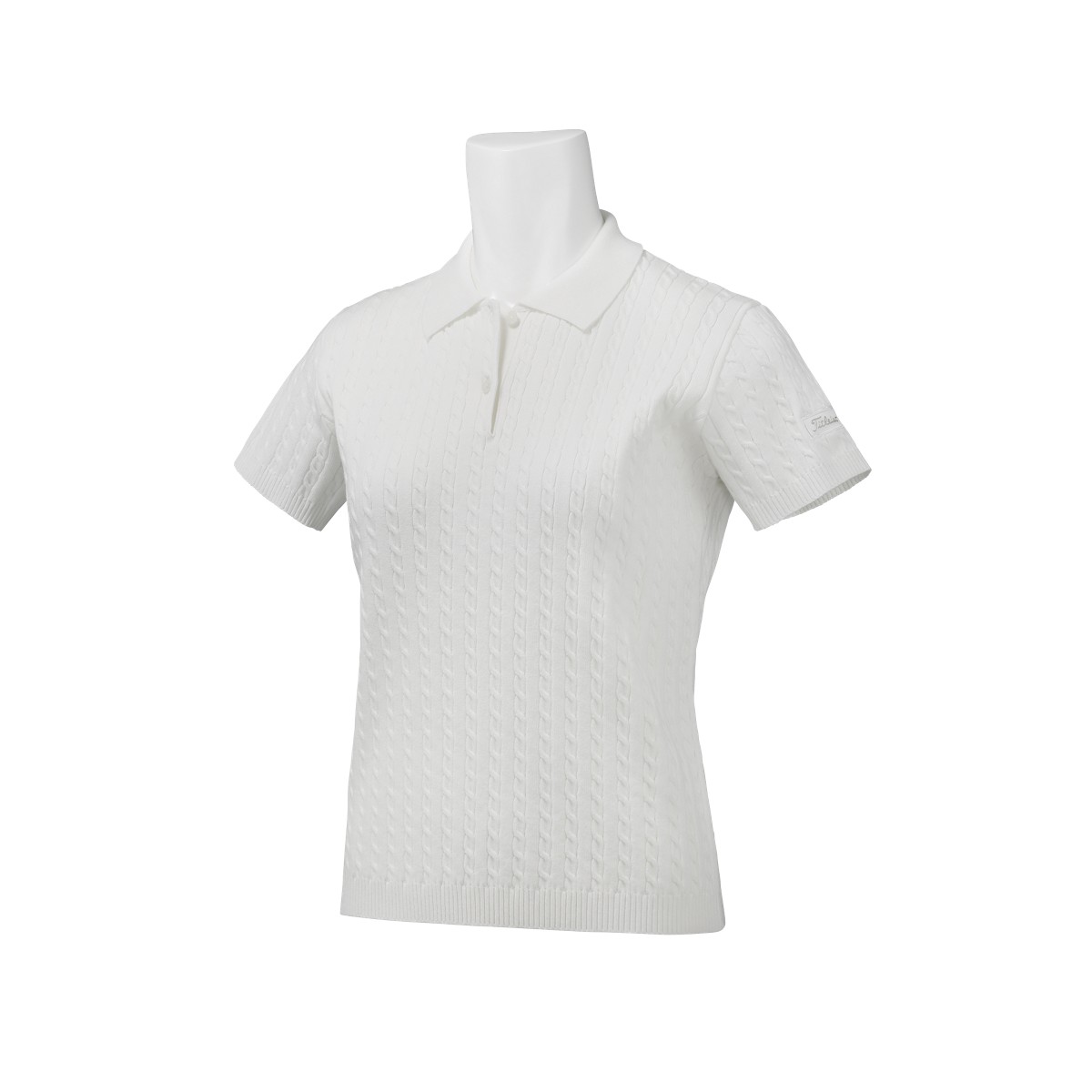 ウィメンズ ケーブルニットポロシャツ