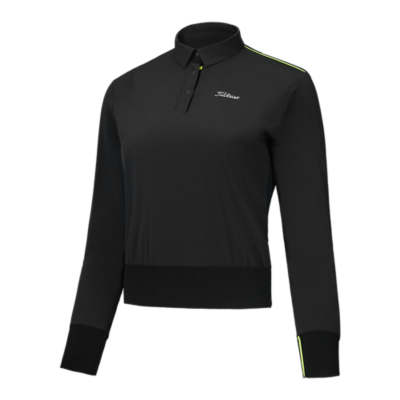 Women's Woven Hybrid LS Polo