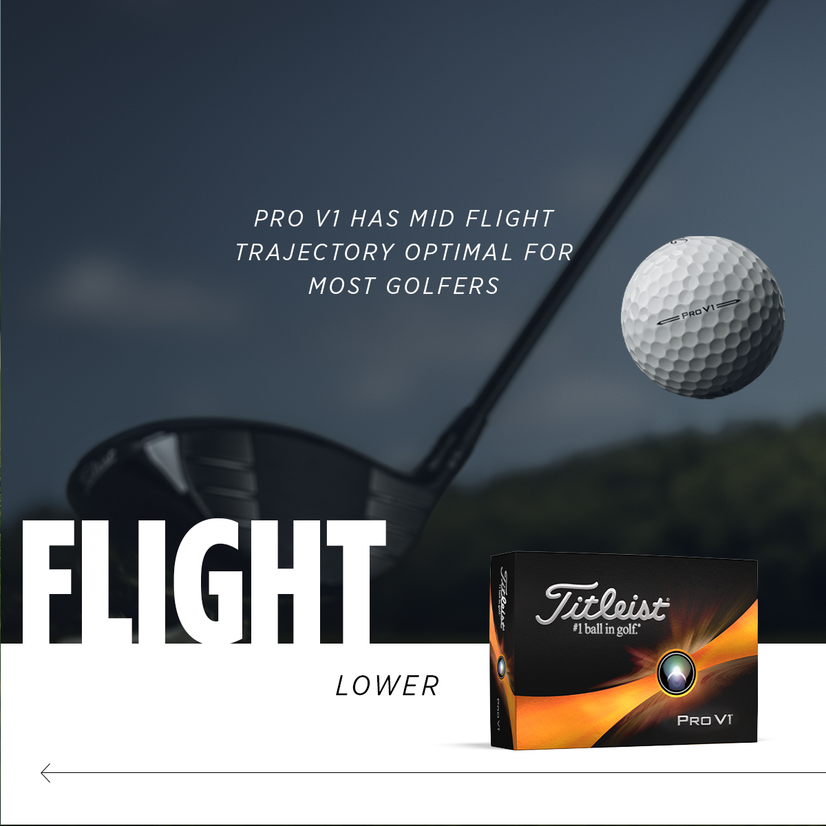  Pro V1 has mid flight trajectory optimal for most golfers