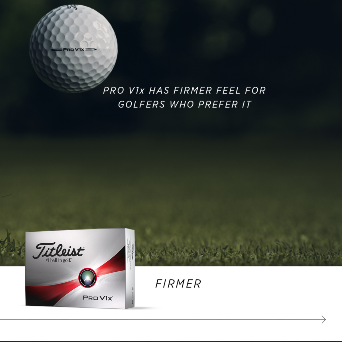 Pro V1<span>x</span> has firmer feel for golfers who prefer it