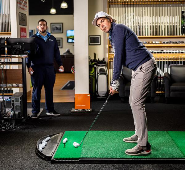 Indoor fitting using Titleist RCT golf balls